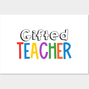 Rainbow Gifted Teacher Posters and Art